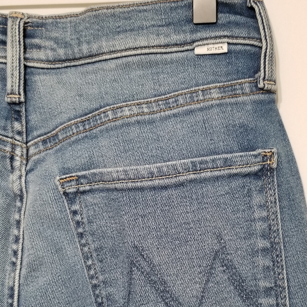 NWT MOTHER Rambler Zip Flood Straight Leg in Read Between The Lines Size 28 - Picture 10 of 14